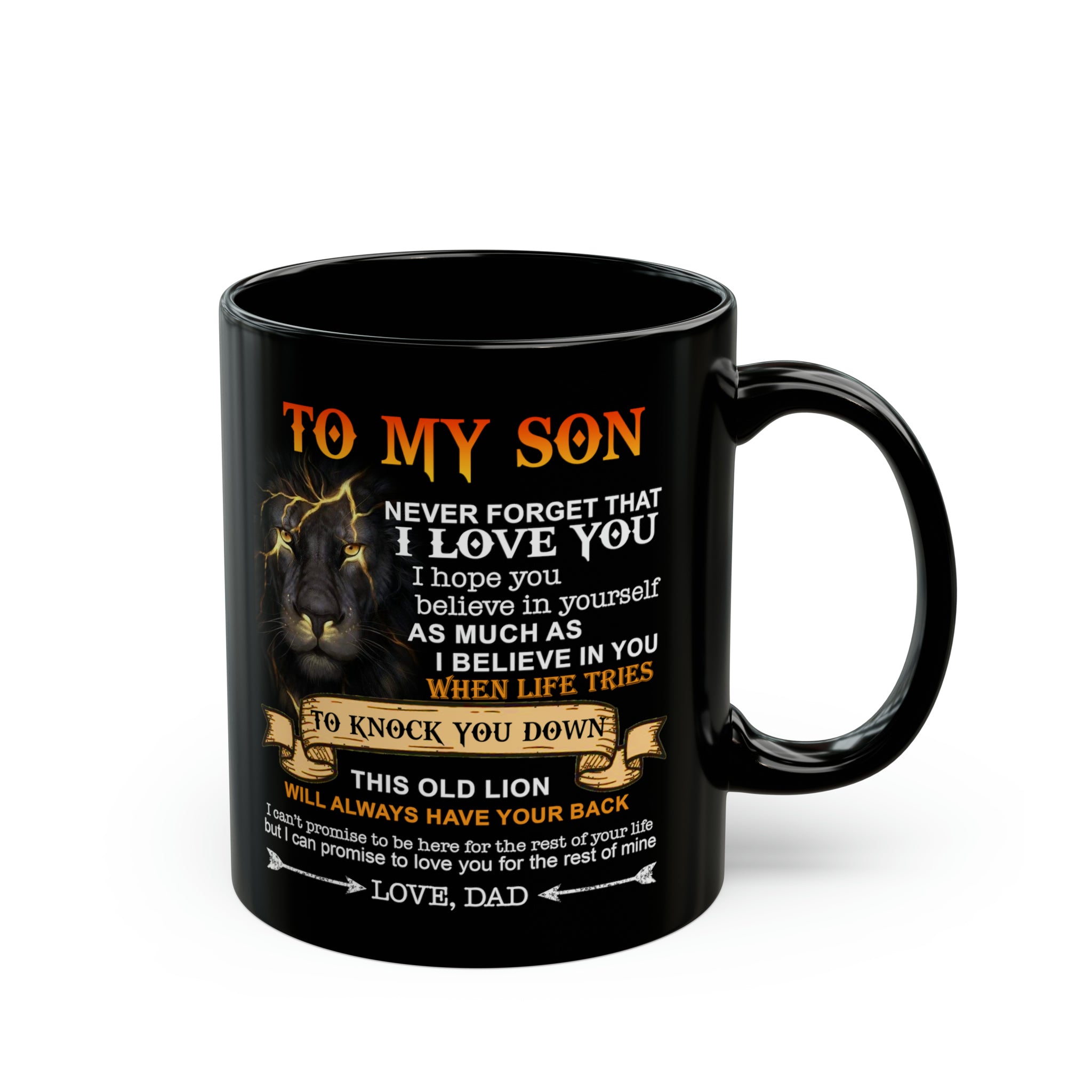 To My Son | Black Mug (11oz)