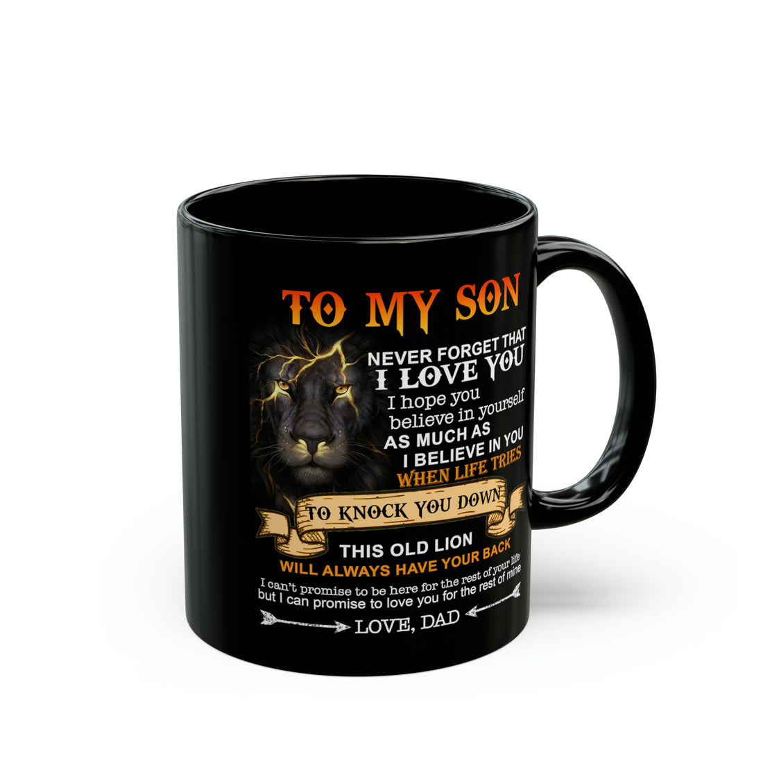 To My Son | Black Mug (11oz)