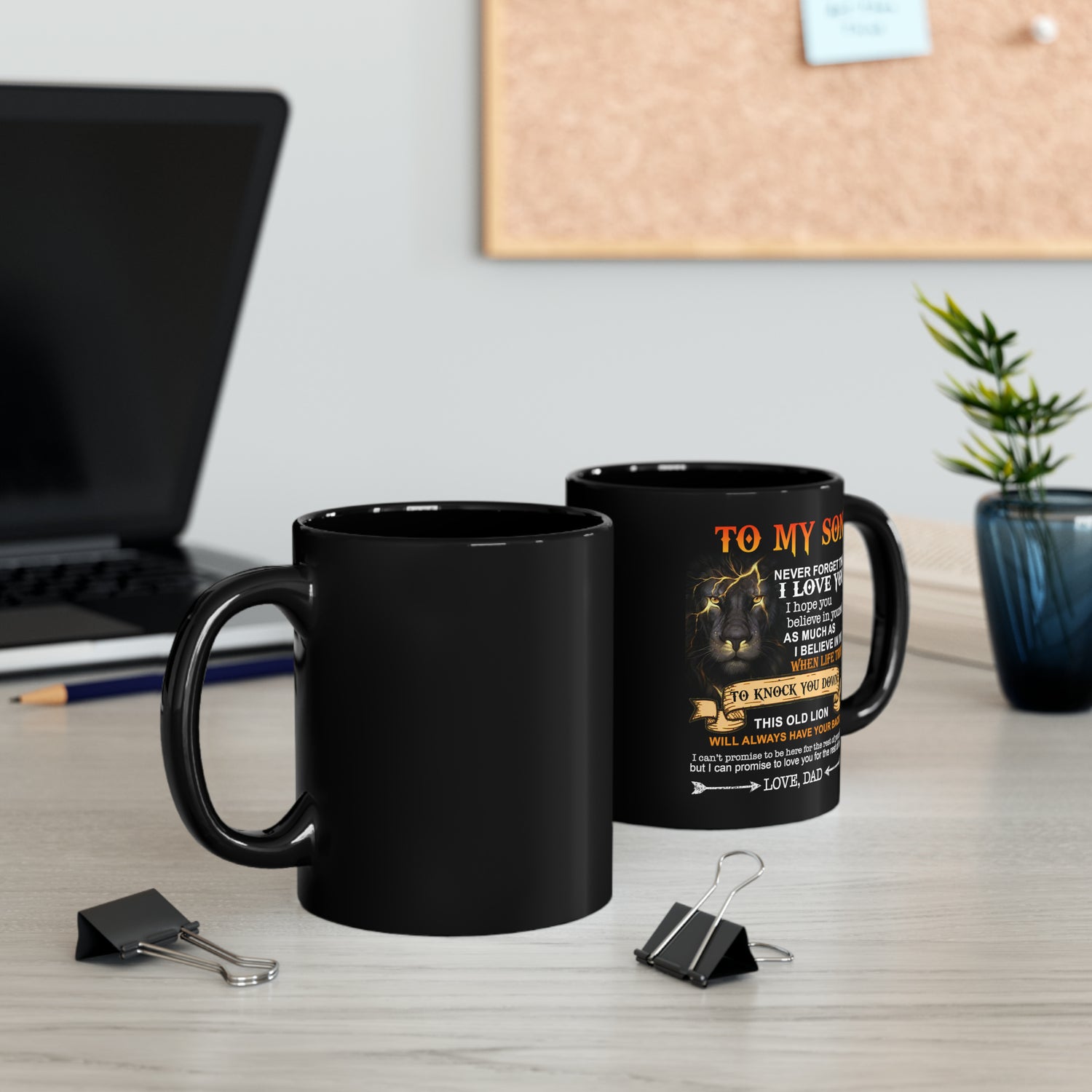 To My Son | Black Mug (11oz)