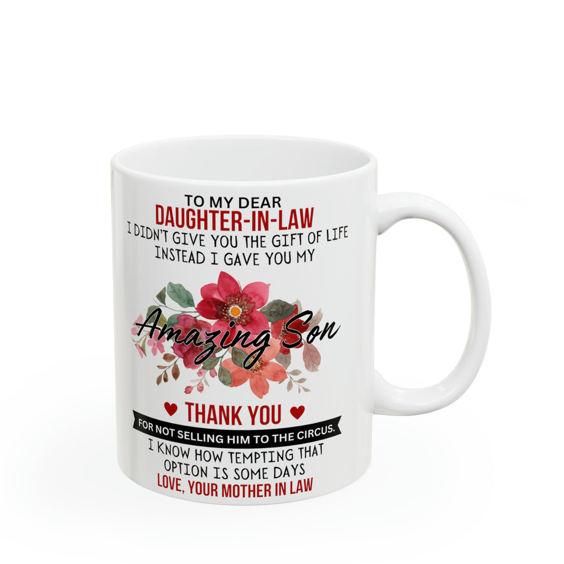 To My Daughter In Law | Ceramic Mug, 11oz