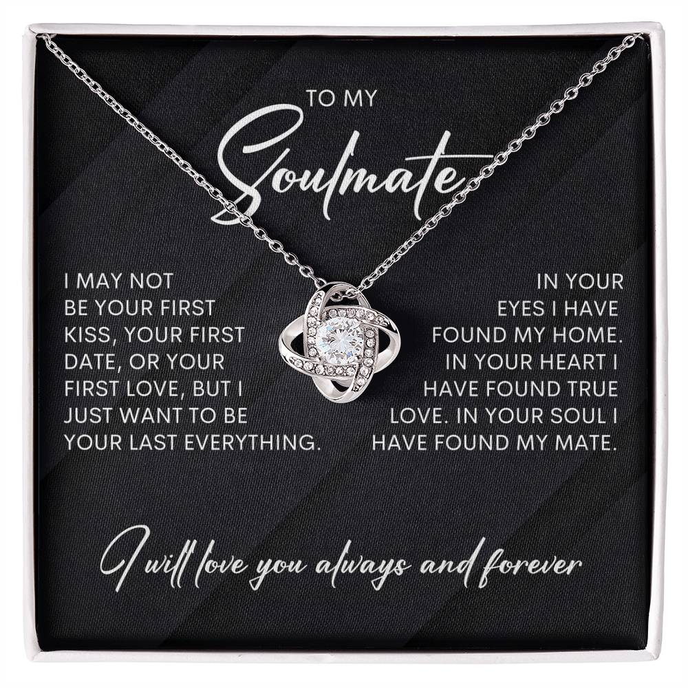 To My Soulmate | I Will Love You Always &amp; Forever - Love Knot Necklace