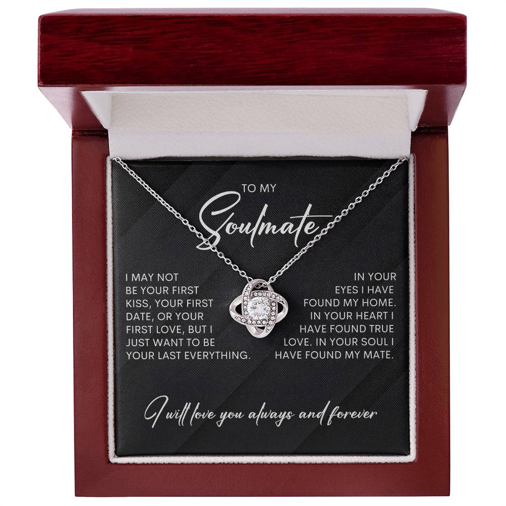 To My Soulmate | I Will Love You Always &amp; Forever - Love Knot Necklace